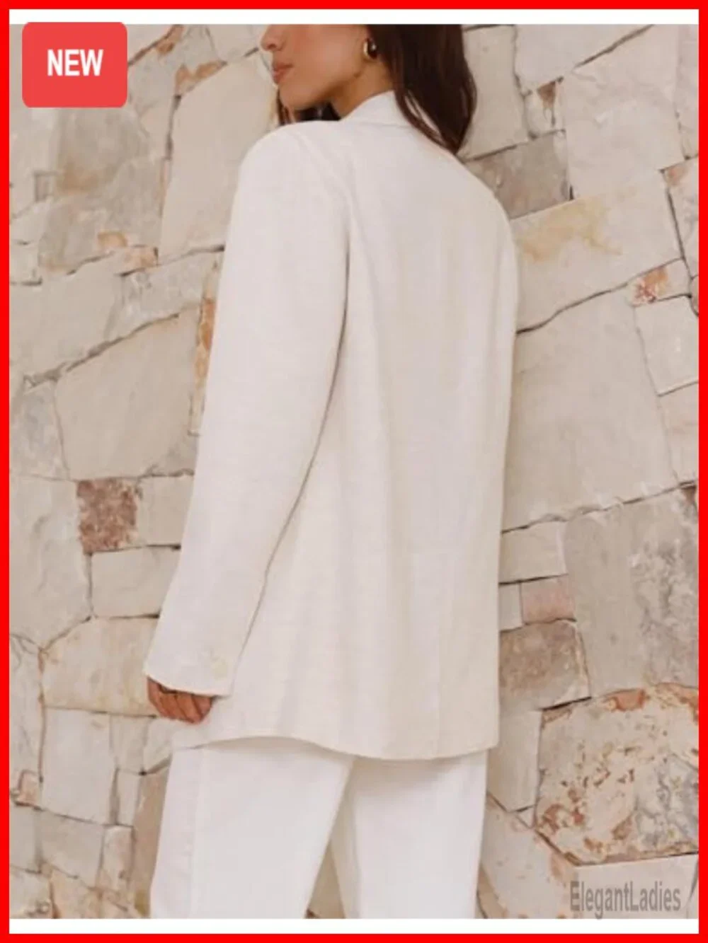Women's Linen Blazer Long Sleeve Casual Lightweight Jacket Office Business